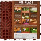 Модульное покрытие Pol Plast 30x30x1.1 см 9 шт 0.81 м² цвет коричневый