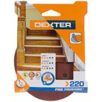Круг шлифовальный Dexter P220 125 мм, 5 шт.