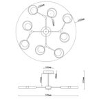 Люстра потолочная светодиодная Arte Lamp Signora с пультом управления 20 м² регулируемый белый свет цвет черный