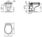 Безободковый подвесной унитаз Ideal Standard EUROVIT K881201 с сиденьем