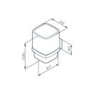 Стакан для ванной AM.PM Gem с держателем стекло матовый/металл хром (A9034300)