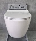Унитаз подвесной CeramaLux 2196-2 белый, с крышкой микролифт