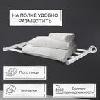 Полка для полотенец Zenfort 495х265 мм на шуруп металл хром (180067)