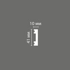 Молдинг настенный ударопрочный Modern 1 полистирол 41x10x2000 мм белый