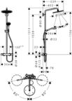 Душевая стойка Hansgrohe Croma Select 280 Air 1jet Showerpipe 26790000 с термостатом, без излива, хром