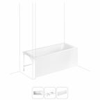 Комплект 3 в 1 Lavinia Boho Pure S2-37100080, акриловая ванна 180x80 см, каркас, лицевой экран