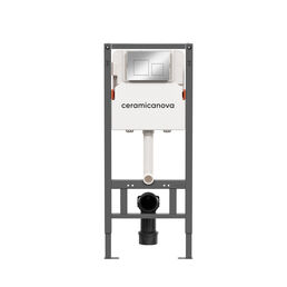 Инсталляция для унитазов Ceramicanova Balance Square CN121002CH с кнопкой смыва хром глянцевый