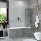 Ширма на ванну Mebelvann 50x130 см прозрачное стекло профиль хром