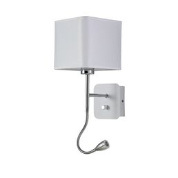 Бра с подсветкой с подсветкой для чтения и выключателем Crystal Lux PACO AP2 CHROME/WHITE