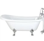 Ванна акриловая Ceruttispa Classic 157x77 CT9323 отдельностоящая, белая