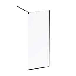Душевая перегородка Walk In Am.Pm Func 80x200 W84WI-80-F1-BTE стекло прозрачное, профиль черный матовый