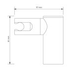 Держатель лейки Wasserkraft хром 4,5х9,7х8,1 см