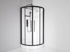 Душевая кабина Acquazzone Omega 90х90 90T BLACK стекло прозрачное, профиль черный, без крыши
