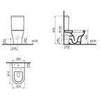 Унитаз Vitra Zentrum 9012B003-7204 Open-back с крышкой