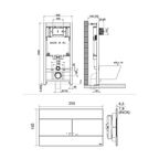 Инсталляция Oli 80 Eco 50 см для подвесного унитаза с кнопкой Slim цвет белый