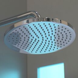 Душевая стойка Hansgrohe Crometta S 240 1jet Showerpipe 27267000 с термостатом, без излива, белая, хром