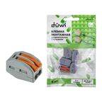 Клеммы соединительные монтажные с рычажком Duwi СМК 222-412 2-проводные 4мм² серые 5шт 26609 9
