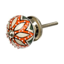Керамическая ручка для мебели BlumenHaus Лотос королевский 66104