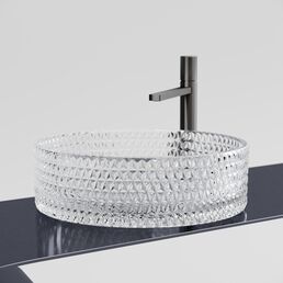Раковина накладная Ceramica Nova Cristal 36 см CN6062 прозрачная