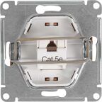 Розетка компьютерная встраиваемая Systeme Electric Glossa RJ45 cat 5E цвет дуб