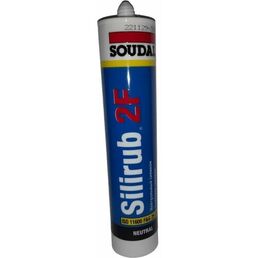 Нейтральный силиконовый герметик Soudal Силируб 2F белый, 300 мл 157059