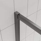 Душевой уголок Veconi Evo 90x90 E3-GR-9090-01-C9 стекло прозрачное, профиль графит, без поддона