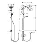 Душевая стойка Hansgrohe Crometta S 240 1jet Showerpipe Reno 27270000 без излива, хром