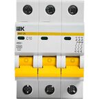 Выключатель автоматический IEK ВA47-29 3 полюса 10 A