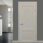 Дверь межкомнатная Рондо глухая Hardflex ламинация цвет серый жемчуг 60x200 см (с замком и петлями)