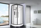Душевая кабина Acquazzone Omega 90х90 90T BLACK стекло прозрачное, профиль черный, без крыши
