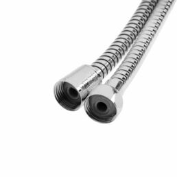 Душевой шланг Z51PS, 200 см, цинковые гайки 1/2", пластиковая втулка, нерж. сталь, хром, Имп/Имп