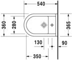 Биде подвесное Duravit Starck 3 2280150000