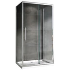 Душевой уголок Abber Schwarzer Diamant 130x60 AG30130H-S60-S60 стекло прозрачное, профиль хром