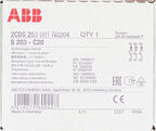 Автоматический выключатель модульный ABB S203 3P 20А тип C 6 кА 400 В (2CDS253001R0204)