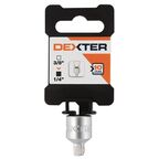 Переходник для торцевых головок Dexter 1/4(F)x3/8(M) дюйма 26 мм