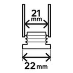 Насадка пластик 21x21 мм, цвет черный, 4 шт.