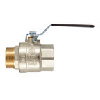 Кран шаровой латунный Stout SVB 1 1/4 ВР(г) х 1 1/4 НР(ш) полнопроходной ручка прямой (SVB-0003-200032)