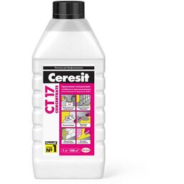 Грунтовка Ceresit CT 17 концентрат, 1 л, бесцветный