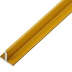 Профиль Т-образный алюминий анодированный 15x15x2x1000 мм золотой