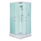 Душевая кабина Esbano Elegancia 90х90 ES-L90CKR с крышей, с LED освещением, стекло матовое, профиль белый
