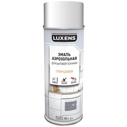 Эмаль аэрозольная для бытовой техники Luxens глянцевая цвет белый 520 мл