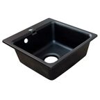 Мойка для кухни врезная Granfest Smart GF-SM 430 43x43 см глубина чаши 17 см мраморная крошка цвет черный
