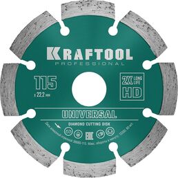 Сегментный алмазный диск по железобетону и бетону KRAFTOOL Universal 36680-115