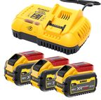 Набор DEWALT DCB118X3: 3 АКБ FLEXVOLT DCB547, Li-Ion, 18/54 В, 9/3 Ач и быстрое зарядное устройство DCB118, 18/54 В, 8 А