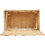 Корзина с крышкой для хранения 30x15x18 см бумага цвет бежевый
