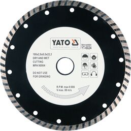 Универсальный отрезной алмазный диск YATO TURBO YT-6024