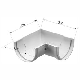 Угол желоба пластиковый d120 мм 90° Docke Standard коричневый RAL 8017