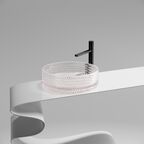 Раковина накладная Ceramica Nova Cristal 36 см CN6061 розовая