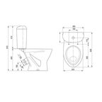 Унитаз-компакт Santeri Акватория 1P4076S0000BF, двойной смыв