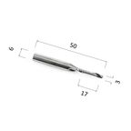 Фреза DJTOL AY1LX6317 спиральная однозаходная стружка вверх (по дереву, композиту (АКП), пластику)